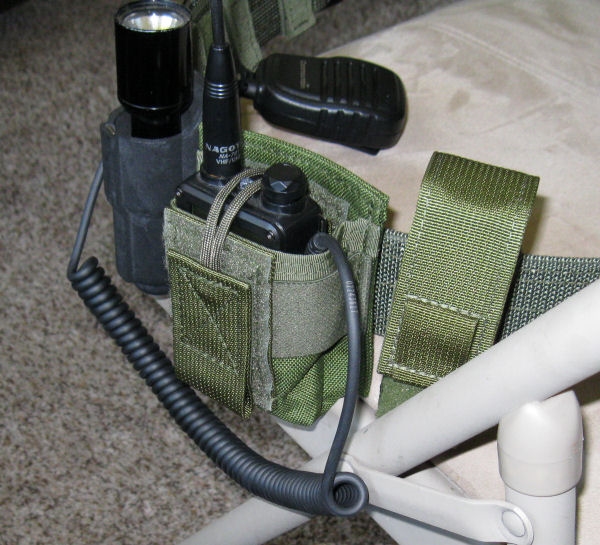Specter Gear MOLLE Radio Pouch (Coyote), Compatible with Baofeng UV-5R   BF-F8HP with Extended Length Battery - 2