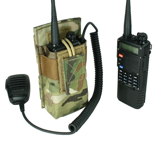 Specter Gear MOLLE Radio Pouch (Coyote), Compatible with Baofeng UV-5R   BF-F8HP with Extended Length Battery - 4