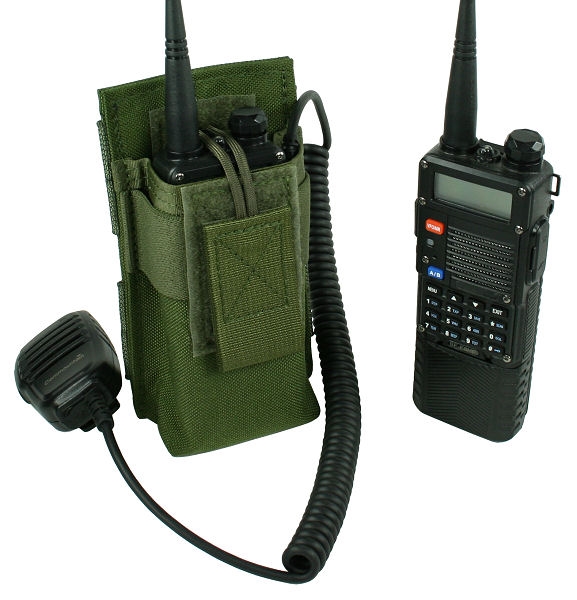 Specter Gear MOLLE Radio Pouch (OD Green), Compatible with Baofeng UV-5R   BF-F8HP with Extended Length Battery - 3